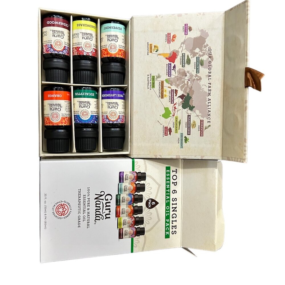 NEW Guru Nanda Top 6 Singles Essential Oil Pack